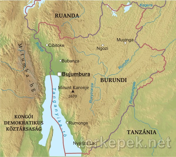 Burundi térkép